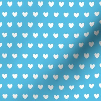 heart polka dots half inch blue