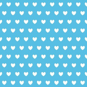 heart polka dots half inch blue