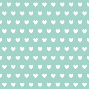 heart polka dots half inch mint