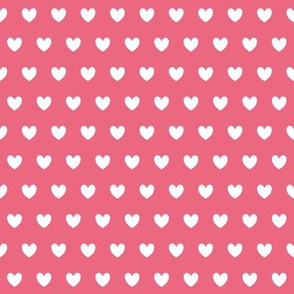heart polka dots half inch pink