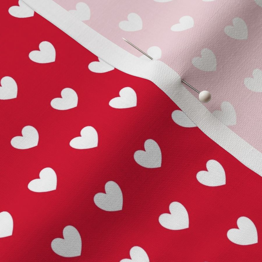 heart polka dots half inch red