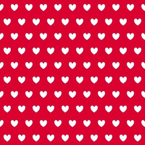 heart polka dots half inch red