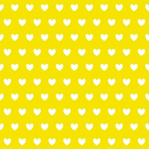 heart polka dots half inch yellow