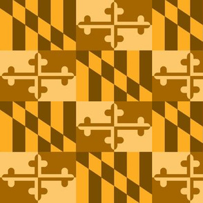 Maryland Flag Monochrome Gold