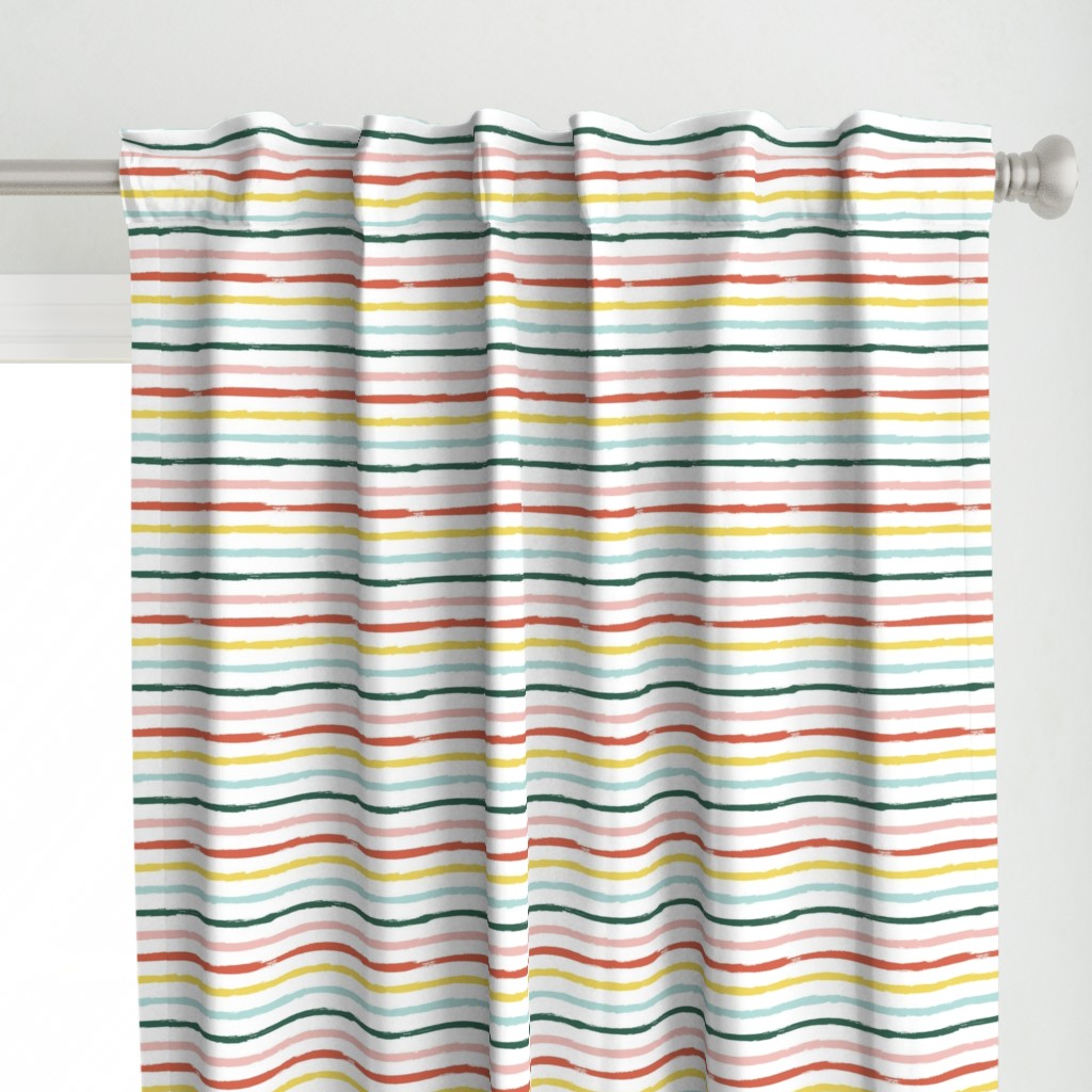 Painted Stripes - Multicolor Distressed Lines