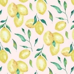 Lemon Drop| Citrus Fruit on Pink| Renee Davis