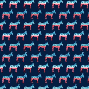 (small scale) Democratic Party - Donkey - Red and blue  C19BS