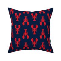 lobsters - red on navy - C19BS