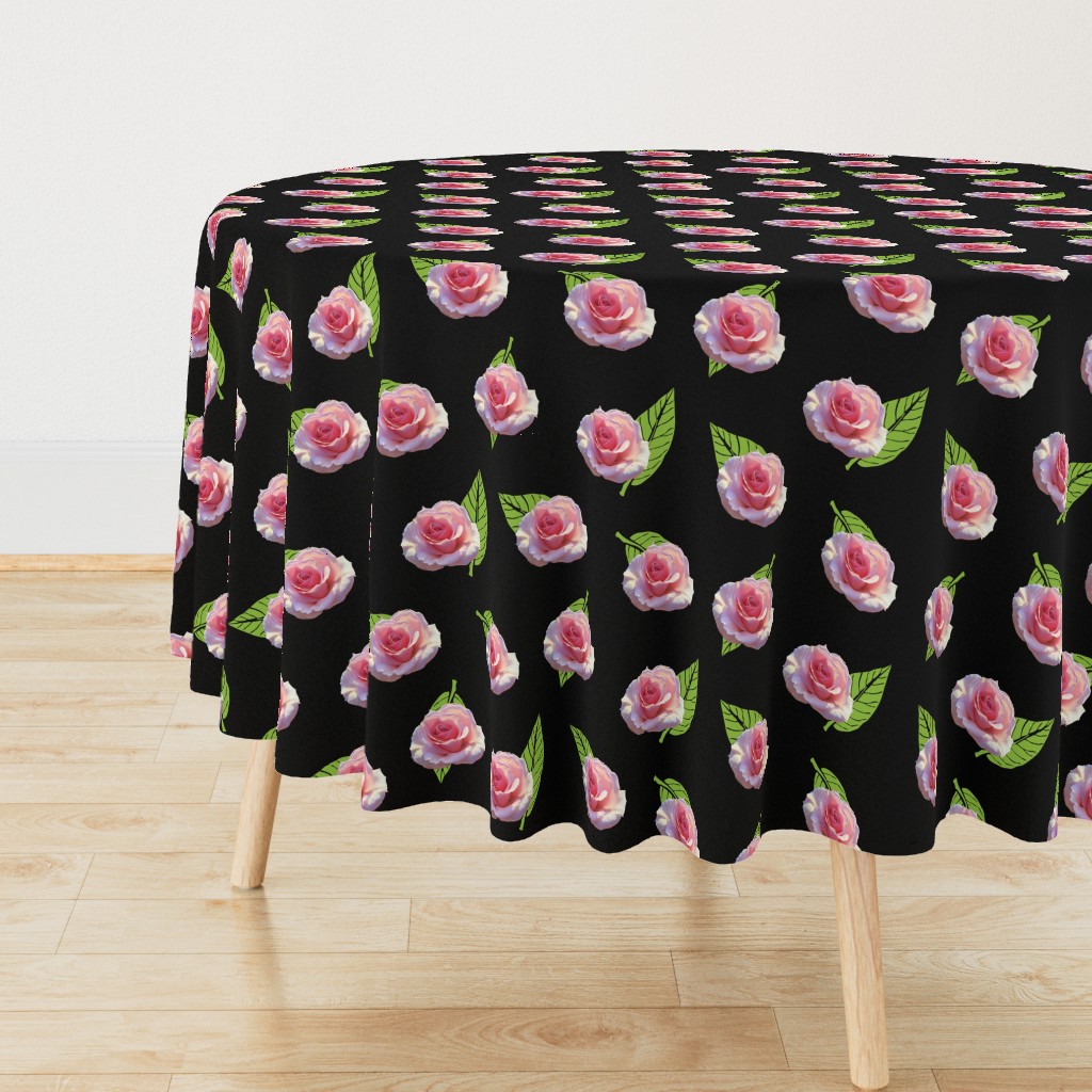 Floating Sweet Sonata Rose - large, black