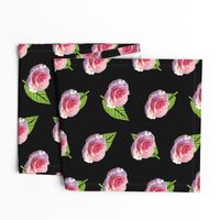 Floating Sweet Sonata Rose - large, black