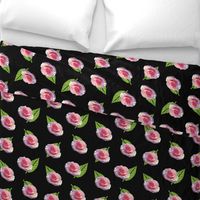 Floating Sweet Sonata Rose - large, black