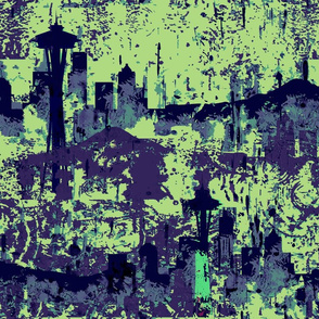 Seattle Grunge Zombie in a Psychedelic Purple Rain