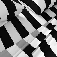 Black and White Circus Big Top 3" Vertical Stripes