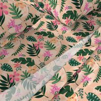 Tropical Hawaiian Floral Large Scale