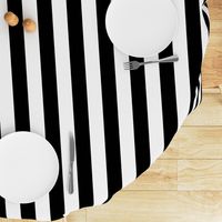 Black and White Vertical Cabana Tent 2" Stripes