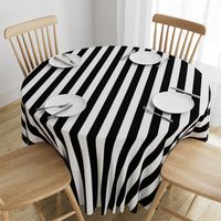 Black and White Vertical Cabana Tent 2" Stripes