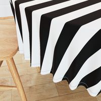 Black and White Vertical Cabana Tent 2" Stripes