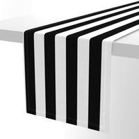 Black and White Vertical Cabana Tent 2" Stripes