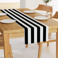 Black and White Vertical Cabana Tent 2" Stripes