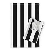 Black and White Vertical Cabana Tent 2" Stripes