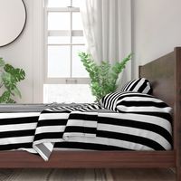 Black and White Vertical Cabana Tent 2" Stripes