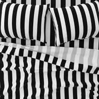 Black and White Vertical Cabana Tent 2" Stripes