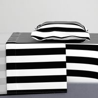 Black and White Vertical Cabana Tent 2" Stripes