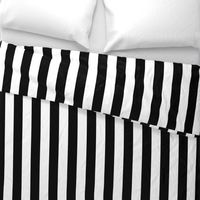 Black and White Vertical Cabana Tent 2" Stripes