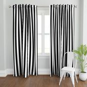 Black and White Vertical Cabana Tent 2" Stripes