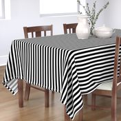 Black and White 3/4 inch Vertical Deck Chair Stripes