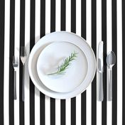 Black and White 3/4 inch Vertical Deck Chair Stripes