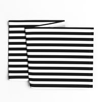 Black and White 3/4 inch Vertical Deck Chair Stripes