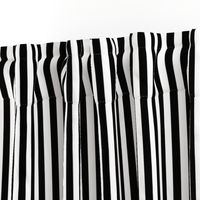 Black and White Thin Vertical Half Inch Picnic Stripes