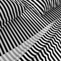 Black and White Thin Vertical Half Inch Picnic Stripes