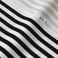 Black and White Narrow Vertical 1/4 inch Sailor Stripe