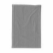 Black and White Narrow Vertical 1/4 inch Sailor Stripe