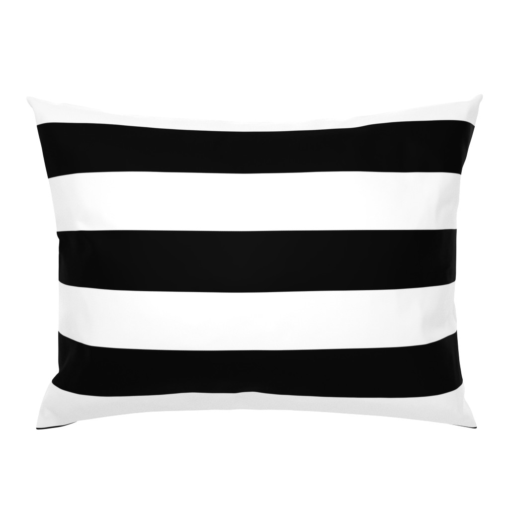 Black and White Circus Big Top 3" Horizontal Stripes