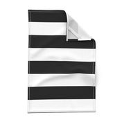 Black and White Circus Big Top 3" Horizontal Stripes