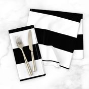 Black and White Circus Big Top 3" Horizontal Stripes