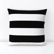 Black and White Circus Big Top 3" Horizontal Stripes