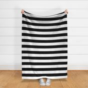 Black and White Circus Big Top 3" Horizontal Stripes