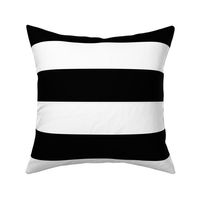 Black and White Circus Big Top 3" Horizontal Stripes