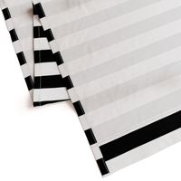 Black and White Horizontal Cabana Tent 2" Stripes