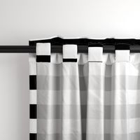 Black and White Horizontal Cabana Tent 2" Stripes