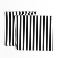 Black and White 3/4 inch Horizontal Deck Chair Stripes