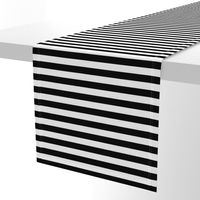 Black and White 3/4 inch Horizontal Deck Chair Stripes