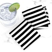 Black and White Thin Horizontal Half Inch Picnic Stripes