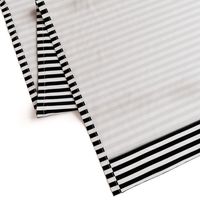 Black and White Thin Horizontal Half Inch Picnic Stripes