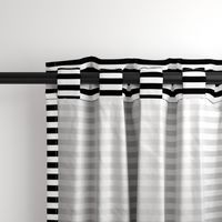 Black and White Thin Horizontal Half Inch Picnic Stripes