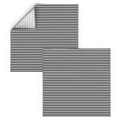 Black and White Narrow Horizontal 1/4 inch Sailor Stripe